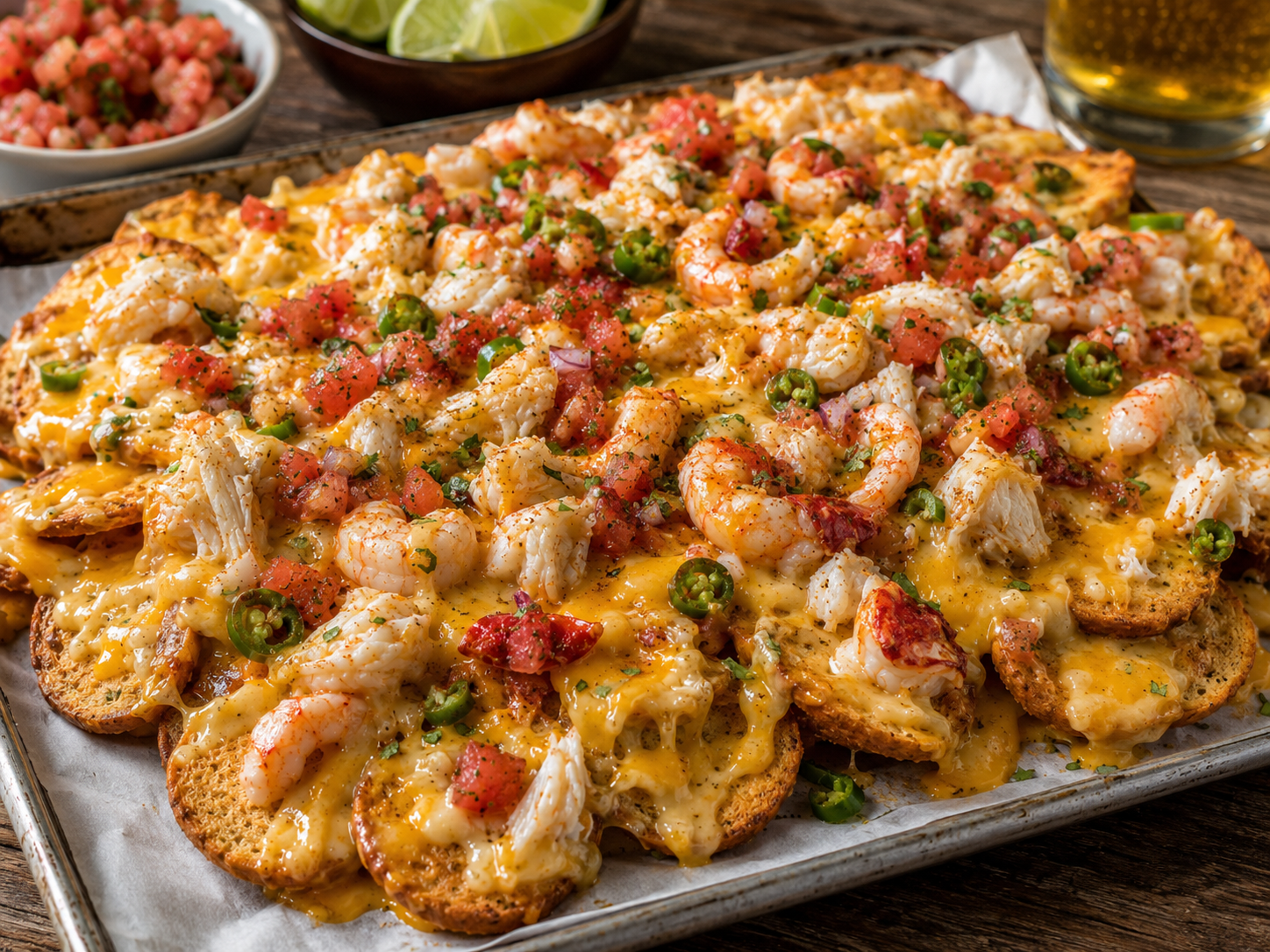 Spicy Seafood Nachos